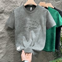 clothing printed short sleeved T shirt summer style breathable casual handsome elastic slim fit half sleeve versatile T shirt trend