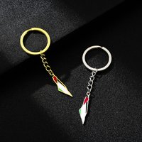 Colorful Oil Drop Geometric Pendant Keychain – Stainless Steel Ethnic Style Accessory For Men & Women, Versatile Decoration