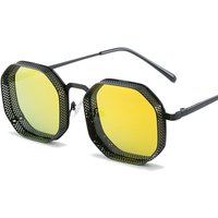 Polygonal retro steampunk metal sunglasses sunglasses men and women glasses wholesale y2k