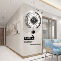 Modern Silent Wall Clock – Battery Powered Round Clock Scandinavian Minimalist Design Living Room Bedroom & Office