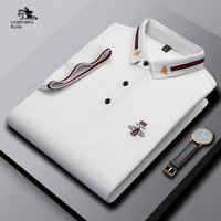 Legendary Paul Brand Summer Little Bee Short Sleeved Polo Shirt Solid Casual Lapel T Shirt Clothing