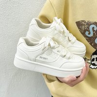 Fashionable Thick Soled White For Women, Spring 2025 New Trend Versatile Niche Board Shoes, Height Increasing Sports And