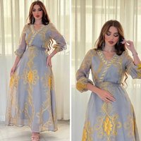 Clothing Light Luxury Hot Diamond Mesh Embroidery Fashion Temperament Reception Dress