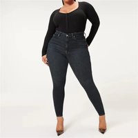 Women's Clothing Large Size Stretch Women's Jeans Large Size Belly Lifting Hip Lifting Pants
