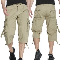  Big & Tall Cargo Shorts – 7 Pocket Workwear Shorts Elastic Waist Bar Tacked Stress Points