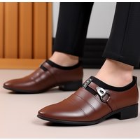 Formal Shoes Man Dress Leather Shoes Oxfords Shoes Comfortable Pointed Toe Business Casual Shoes Slip On