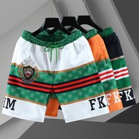 Clothing Station Shorts Summer Outerwear Ice Silk Five point Pants Ruffian Handsome Student Shorts Slim fit Printing Big Pants