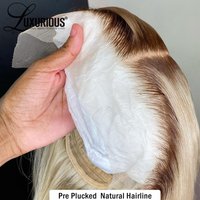 hot selling 200 Dsity Ombre Blonde Bob Lace Front Wig Human 13×4 Transpart Short Wigs Cheap Straight Brazilian Remy Hair For