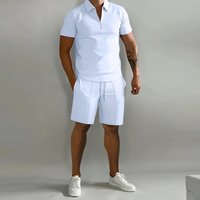 Unbeatable Quality 2025 Summer Men's Polo Casual Loose Short Sleeve Shorts Sports Set