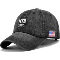 Hat Men's Spring/Summer Korean Style Smooth Face Denim Baseball Hat Duck Tongue Hat Women's Outdoor Tourism Sun