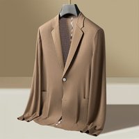 Clothing Lightweight Summer Blazer – Breathable Stretch Polyester Slim Fit Casual Suit Jacket Big & Tall 
