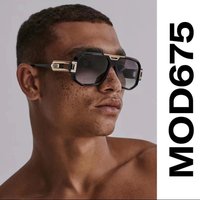 Glasses style modern retro large frame sunglasses INS style street style big name ink 093
