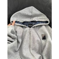 Clothing Retro Plaid Hooded Cardigan Sweater Jacket Autumn Winter Loose Long Sleeved Top