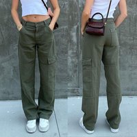 2023 European American Jeans Fashion Ins Street Style Vintage Loose Pocket Cargo Pants