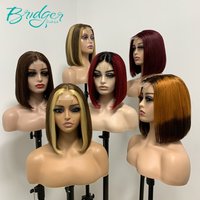 2*6 Kim closure bob Headgear Real Hair Wig humanhair wigs
