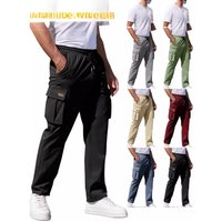 Clothing Casual Loose Straight Workwear Drawstring Pocket Trousers