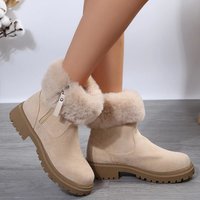 Autumn and winter new cashmere thickened short cylinder to wear cotton shoes
