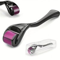 1pcs Scalp Care 1.0mm 540 Titanium Microneedle Roller - Ergonomic Handle, Suitable For Hair, Beard, And Face, No Power Required, Portable Lightweight