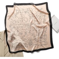 Xiao Xiangfeng Scarf Light Luxury Scarf Simple and Versatile Square Scarf 70x70cm Simulated Silk Headband Tie Hair Scarf
