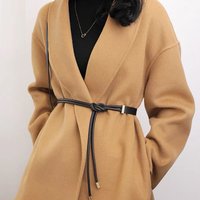 Leather Rope Knotted Waistband Decoration Paired Coat Sweater Skirt Accessories Down Jacket Waist Rope Waist Seal