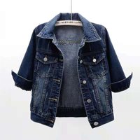Clothing Three Quarter Sleeve Denim Jacket Short Spring Summer Arrival Slim Fit Versatile Cardigan Versatile Student Top