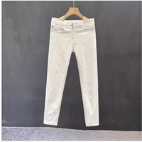 Clothing Trousers Stylish Versatile Slim Fit Jeans Straight Leg Casual Denim Pants Stretch Comfortable Daily Wear
