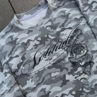 Y2K High Street American Retro Punk Waffle Camouflage Pullover Loose Casual Long Sleeve T Shirt Personalized Print Design