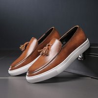 Light Replica Designer Large Tassel Fashion Runway Set Foot Personality Business Casual Board Leather Shoes