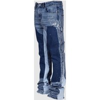 Clothing Denim Overalls Fashion Ins Overalls Hot Selling Elastic Patch Denim Layered Flared Pants