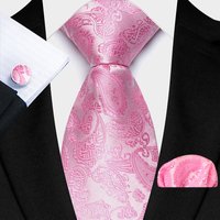 new paisley pattern men’s wedding suit tie pocket square cuffs set