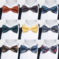 stock Manufacturer Formal Wear Korean style Trendy Double layer Grooms Wedding Solid Bow Ties