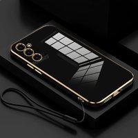 Samsung Galaxy 16 15 25 35 55 Plating Lanyard Silicone Case A16 A15 A25 A35 A55 A14 A24 A34 A54 M15 M35 M55 M54 Back Cover