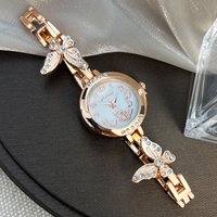 Women’s Watches Butterfly Diamond-set Exquisite Small Bracelet Watch Creative Digital Women’s Quartz Watch