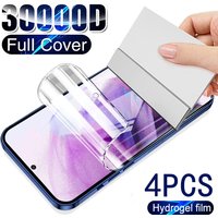 4Pcs Hydrogel Film Samsung Galaxy S23 S22 S21 S20 Note20 Ultra Screen Protector Samsung S10 S9 S8 Note10 Plus Note8 Note9 Not Glass