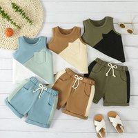 Mother & 2024 European American Summer Suit Sleeveless Beach Wear Two piece Set Round