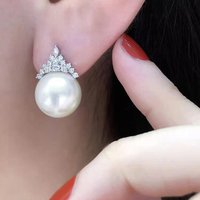 Cao Shi Crown Earrings Princess Queen Elegant Accessories Fashion Design Jewelry
