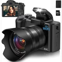 8K Digital Camera, 88MP Cameras For Photography With WiFi & Touch Screen, 16X Zoom Vlogging Camera
