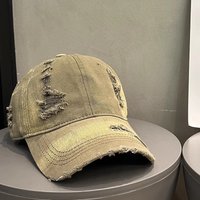 Large head circumference washed old hole baseball cap spring summer sun protection all match duckbill hat