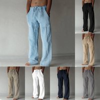 Clothing Trousers Linen Casual Solid Thin Linen Stock
