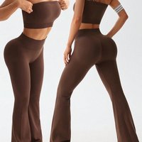 Clothing Chest Wrap Vest Flared Pants Two Piece High Waist Abdomen Wide Leg Pants Leisure Sports Yoga Suit