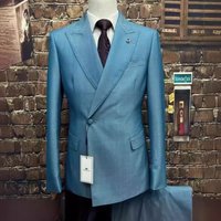 Clothing Plaid Wedding Casual Host Suit 2 Piece Suit 2piss