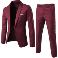 CT Set Two Piece Business Professional Formal Wear Slim Fit Korean Style Groomsmen Best Man Wedding Suit