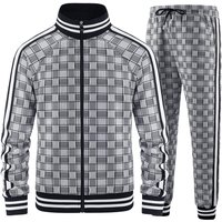 Clothing Sports Suit Trend 3d Printing Fitness Zipper Stand Collar Cardigan Casual Suit
