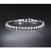 Hot Selling Circular 4mm Hip-hop Single Row Full Diamond Fashionable Bracelet