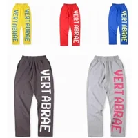 Mens Puff Print Letters Vertabrae Sweatpants Men Women Unisex Jogger Drawstring Sports Casual Pants
