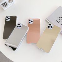 Solid Mirror Compatible IPhone 17 Pro 13 X Full Coverage Soft Protective Shell 16 Pro Max Phone Case