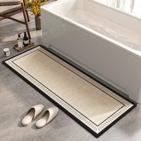 Bathroom Floor Mats Diatom Mud Absorbent Quick Drying Foot Mats Bathtub Bath Dry And Wet Separation Non Slip Bathroom Long Carpet