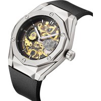 Automatic Mechanical Hollow Rose Gold Tape Men's Watch AUTOMATIC WATCH