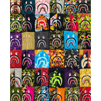 A BATHING APE ABC CAMO High Quality Pure Cotton Version SHARK FULL ZIP HOODIE MENS AND WOMEN