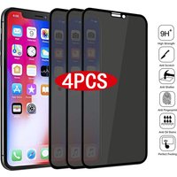 4Pcs Anti Spy Tempered Glass iPhone 14 13 12 11 Pro Max 14Plus 12Mini 13Mini XSMax XR X 8 7 6s 6 Plus SE2020 Screen Protector Privacy Glass